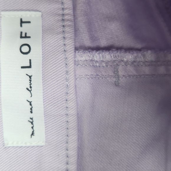 Loft, Women's Lavender Or Lilac Color, Bell Width, Raw Hem Jeans, Sz 32/14 - Picture 4 of 9